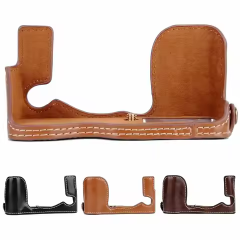 .Classical PU Leather Case Camera Bag forFor Fujifilm XT10 XT20 XE3 Bottom PU Leather Camera Case Ba