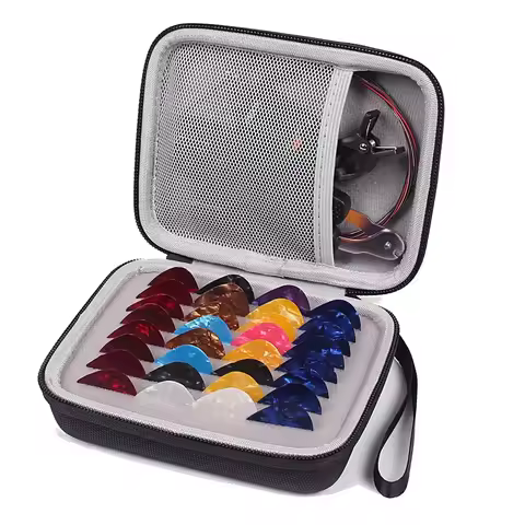 1 EVA guitar pick storage box electric guitar pick box guitar pick bag portable multifunctional stor