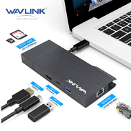 WAVLINK USB C Hub for MacBook Pro and USB C Windows7 in 1 Mini Travel Dock with HDMI 4K at 30Hz Disp