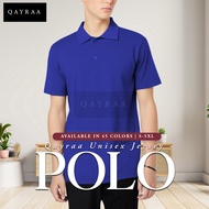 QAYRAA P3 Polo Tee Unisex Microfiber/Jersi Berkollar - Size S-5XL/Red/Black/Maroon/Grey/Navy Blue/Gr