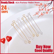 💖Jewelry DIY Accessories💖14K Gold-Plated Color-retaining Double-ended9Needle Plated with Pure Silver