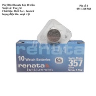 Hộp 10 viên pin đồng hồ 357/SR44 Renata loại tốt