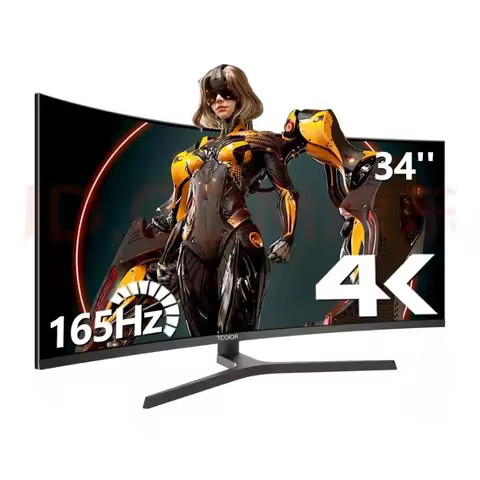 34 Inch 4K 165Hz 21:9 Curved Esports Monitor Ultra-Wide 1800R Curvature Resolution Compatible Immers