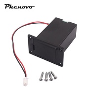 [Phenovo] 9 Volt Battery Compartment Battery Case for Guitar & Bass & Ukulele Black