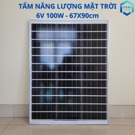 TẤM PIN NĂNG LƯỢNG MẶT TRỜI MONO 6V 100W 67x90cm - TEKI