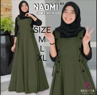 STELAN OVERALL ANAK PEREMPUAN USIA 11-12-13-15TH / NAOMI SET OVERALL + INNER SPANDEK / PAKAIAN ANAK PEREMPUAN / GAMIS MUSLIM / GAMIS ANAK REMAJA TERLARIS