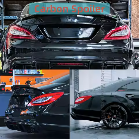 For Mercedes-Benz CLS C218 W218 PSM Style Carbon Fiber Rear Spoiler Trunk Wing 2011-2019