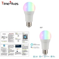 E27/B22/E14 11W WiFi Smart LED Light Bulb 16 Million Colours for Google Home Amazon Alexa