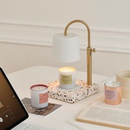 HOOOME 香氛蠟燭暖燈-可調升降水磨石款(白色/定時) 融蠟燈