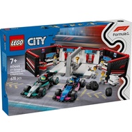 sgbrickswell LEGO City 60444 F1 Garage & Mercedes-AMG & Alpine Cars