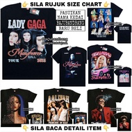Baju Rihanna Weeknd Chris Brown Aaliyah Ed Sheeran Raptees Band T-shirt - Lelaki & Wanita 100% Cotto