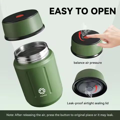 Fjbottle Food Thermos Vacuum Lunch Box 316 Stainless Steel Lunch Container 750ML Free Spoon