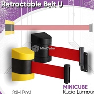 Retractable Belt Area Barrier Wall Mounted Red 2/3/5M