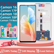 For Tecno Camon 16 17P 18 18P 19 Neo LCD With Frame Display Assembly Touch Screen CE7 CE7j Digitizer