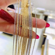 Luxurious Deli Jewelry 18k Gold Necklace AU750 Plain Gold Accessories Specialist Japan Imported Craf