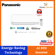 (FREE SHIPPING) Panasonic 2024 NEW Model ECO Inverter YU Series (AKH-1) R32 1.0HP-2.5HP Air Conditio