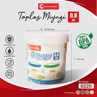 Toples Serbaguna MIYAGI 1 KG Toples Snack / Toples Kue 0.8 KG / Toples Kedap Udara Putar Nest Kotak 