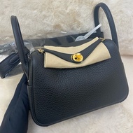 mini lindy 黑色 金扣