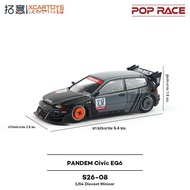 Honda Civic EG6 Alloy Car Model Toy Race Car Micro Miniature Car Model POPRACE1/64PANDEM TAOYIN แบรน