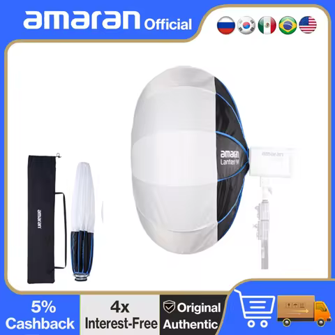 Amaran Lantern 90 3ft 90cm Bowens Mount 360° Soft Light Source Quick-Build for Amaran 60xs 100xs 200