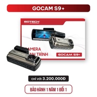Gotech Gocam S9+ dash cam with dual front and rear recording, 1080P quality, ADAS+BSD