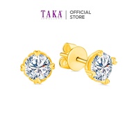 TAKA Jewellery Round Brilliant Lab Grown Diamond Earrings 10K