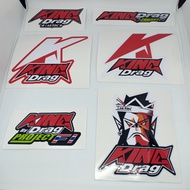 Motorcycle and Helmet Sticker King Drag