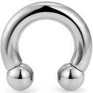 10G 8G 6G 4G 2G 0G 00G Large Septum Rings 316L Surgical Steel Internally Threaded Barbell Horseshoe 