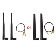 WIN 2 x 6dBi WiFi RP-SMA Female Antenna 2.4GHz 5GHz Dual Band +2 x  U.FL/IPEX to RP-SMA Female Pigta