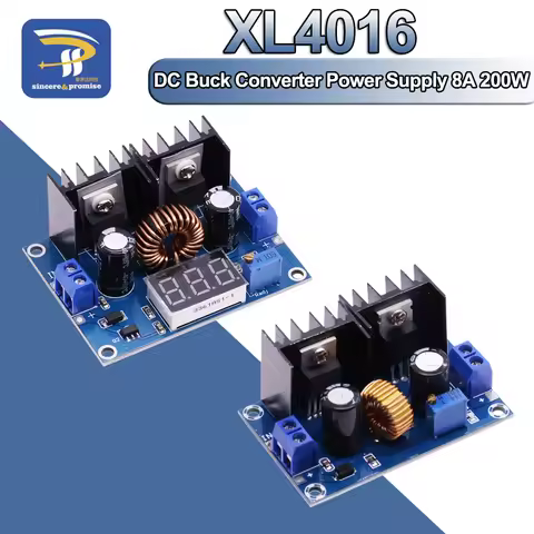 XL4016 LED Voltmeter PWM Adjustable 4-36V To 1.25-36V Step-Down Board Module Max 8A 200W DC-DC Buck 