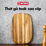 Thớt gỗ teak cao cấp Nathuco - Thớt Oval (30x20)