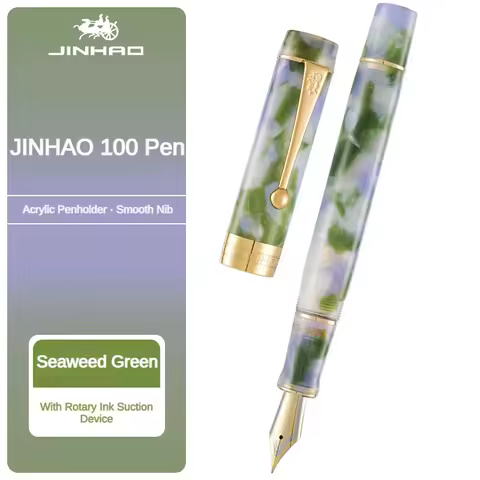 Jinhao 100 Centennial Resin Fountain Pen EF/F M / Bent Nib Golden Clip Business Office School Suppli