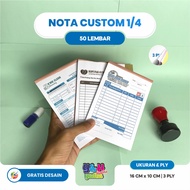 Print 1/4 3 Ply Notes, 75 Sheets, Free Design, Free Logo, Free Your Own Name Y&H yudha graphics