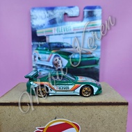 Diecast Hot Wheels Loose Smooth 2025 Silver series Collab with 7 Eleven Toyota Supra green