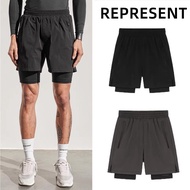 Fake Two-Piece American Basketball Shorts for Men Summer Training Cycling Shorts Running Quick-Dry D