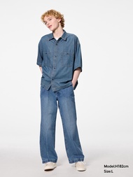 男裝 男女適穿 喇叭牛仔褲(褲長標準73.5-77.5cm) 355867