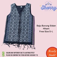 Set Baju Burung Sidan Tenun Hitam Lelaki Dewasa Dayak Borneo
