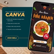 Template  Video Iklan Produk Makanan Dan Minuman Menggunakan Canva