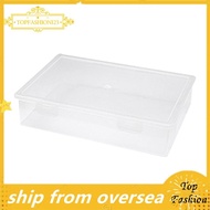 [TopFashion] Plastic File Organizer Transparent Square Storage Box A4 Storage Box File Storage Box