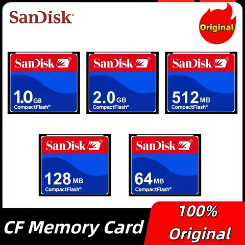 Original SanDisk Compact Flash Card 32MB-2GB CF Memory Card For Industrial equipment CNC advertising