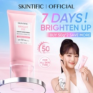 SKINTIFIC Bright Fit Serum Sunscreen SPF50+ PA++++ 50g Contain Niacinamide α-Arbutin TXA 7 Days Brig