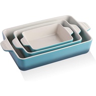 SWEEJAR Ceramic Bakeware Set, Rectangular Baking Dish Lasagna Pans for Cooking, Kitchen, Cake Dinner