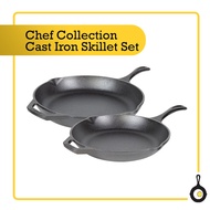 Lodge Chef Collection Seasoned Cast Iron Skillet Set