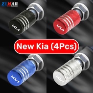 4Pcs New Kia Car Tire Valve Caps Laser Printed Car Logo Automotive Bicycle Metal Parts for New Kia E