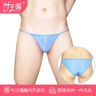 Ye Zimei Sexy Underwear A Generation Of Briefs Men's Ultra-Thin Transparent Ice Silk Waist Sexy Perspective Underwear