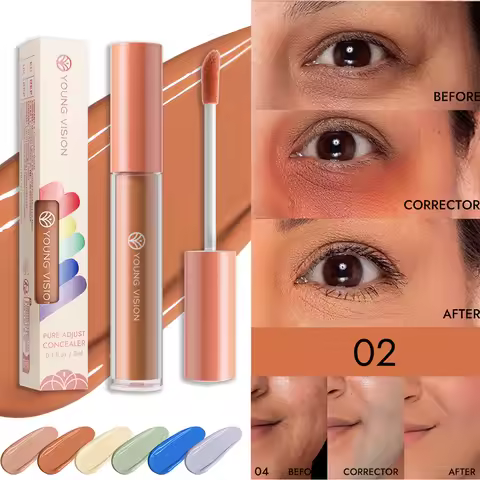 Yellow Orange Liquid Concealer Foundation Primer Base Facial Repair Dark Circles Corrector Skin Tone