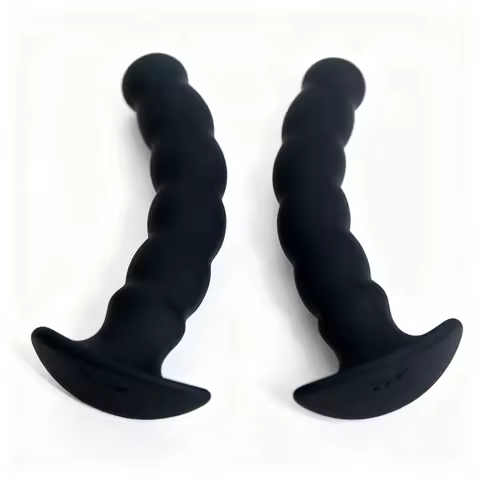 Premium Silicone Butt Plug with Ribbed Design for Anal Pleasure