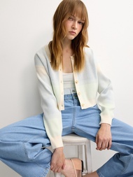 [Pomelo] เสื้อคาร์ดิแกนถักไล่สี / Gradient Knit Cardigan