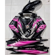 COVERSET LC 135 LC V1 HITAM PINK API CUSTOM🔥