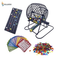 Deluxe Bingo Game Set with 6 Inch Bingo Cage, Bingo Master Board,75 Colored Balls , 50 Bingo Cards, 